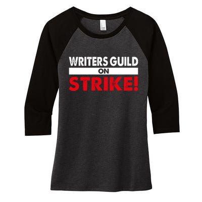 WGA Writers Guild Of America On Strike Anti AI Chatbots Women's Tri-Blend 3/4-Sleeve Raglan Shirt