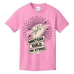 WGA Writers Guild Of America On Strike Kids T-Shirt