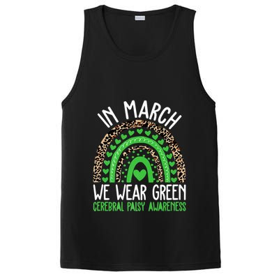 We Wear Green Cerebral Palsy Awareness CP Month Rainbow PosiCharge Competitor Tank