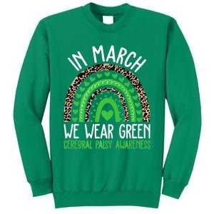 We Wear Green Cerebral Palsy Awareness CP Month Rainbow Sweatshirt