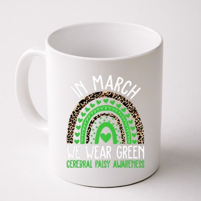 We Wear Green Cerebral Palsy Awareness CP Month Rainbow Coffee Mug