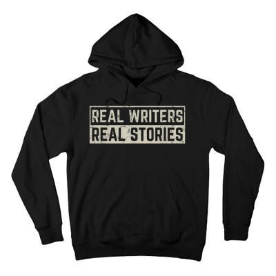 WGA Writers Guild America Strike Real Writers Real Stories Tall Hoodie