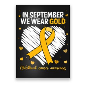 We Wear Gold Childhood Cancer Awareness Gold Ribbon Heart Poster