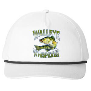 Walleye Whisperer Graphic Fishing Gift Fisher Meaningful Gift Snapback Five-Panel Rope Hat