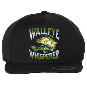 Walleye Whisperer Graphic Fishing Gift Fisher Meaningful Gift Wool Snapback Cap