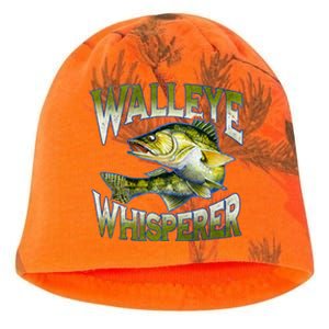 Walleye Whisperer Graphic Fishing Gift Fisher Meaningful Gift Kati - Camo Knit Beanie