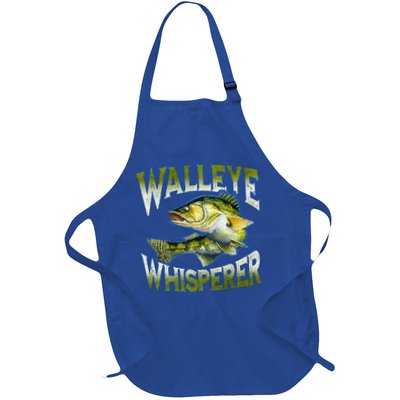 Walleye Whisperer Graphic Fishing Gift Fisher Meaningful Gift Full-Length Apron With Pockets