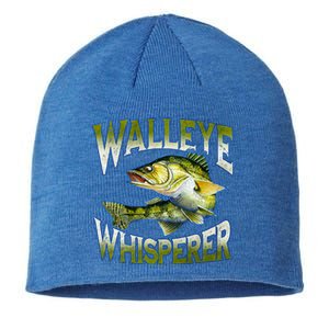 Walleye Whisperer Graphic Fishing Gift Fisher Meaningful Gift Sustainable Beanie