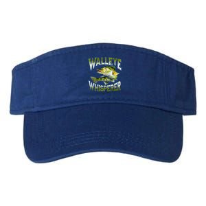 Walleye Whisperer Graphic Fishing Gift Fisher Meaningful Gift Valucap Bio-Washed Visor