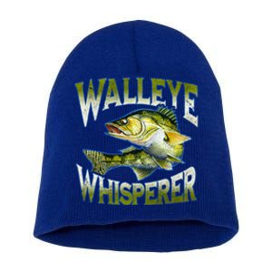 Walleye Whisperer Graphic Fishing Gift Fisher Meaningful Gift Short Acrylic Beanie