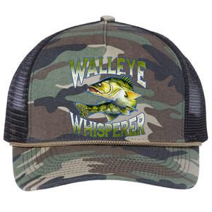 Walleye Whisperer Graphic Fishing Gift Fisher Meaningful Gift Retro Rope Trucker Hat Cap