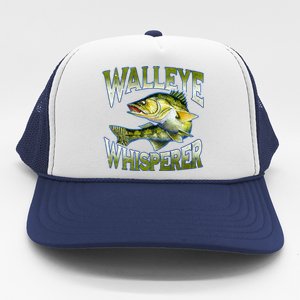 Walleye Whisperer Graphic Fishing Gift Fisher Meaningful Gift Trucker Hat