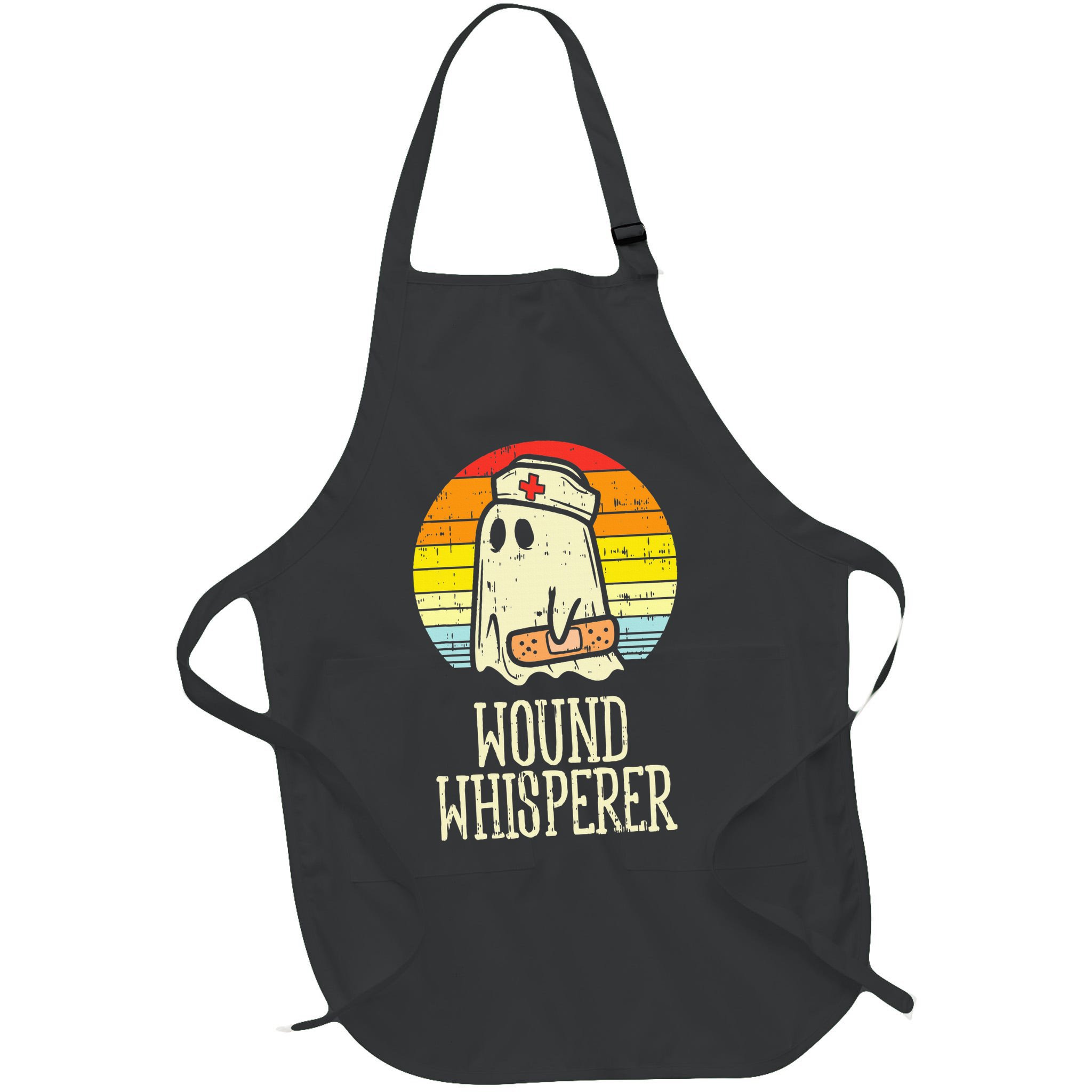 Wound Whisperer Ghost Nurse Boo Halloween Nursing RN Apron