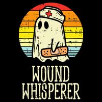 Wound Whisperer Ghost Nurse Boo Halloween Nursing RN Bucket Hat