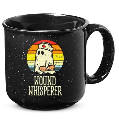 Wound Whisperer Ghost Nurse Boo Halloween Nursing RN 15oz Campfire Ceramic Mug