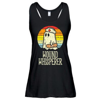 Wound Whisperer Ghost Nurse Boo Halloween Nursing RN Ladies Essential Flowy Tank