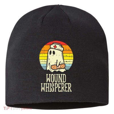 Wound Whisperer Ghost Nurse Boo Halloween Nursing RN Sustainable Beanie