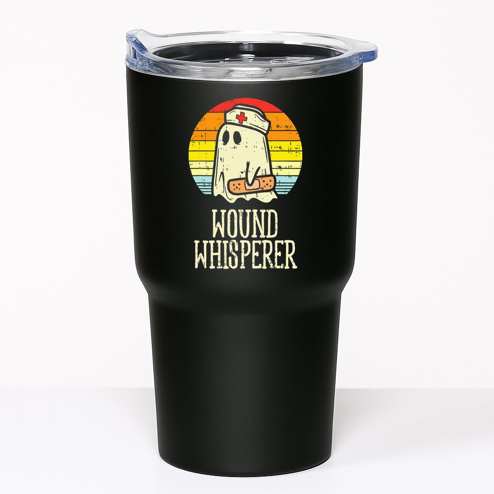 Wound Whisperer Ghost Nurse Boo Halloween Nursing RN Tumbler
