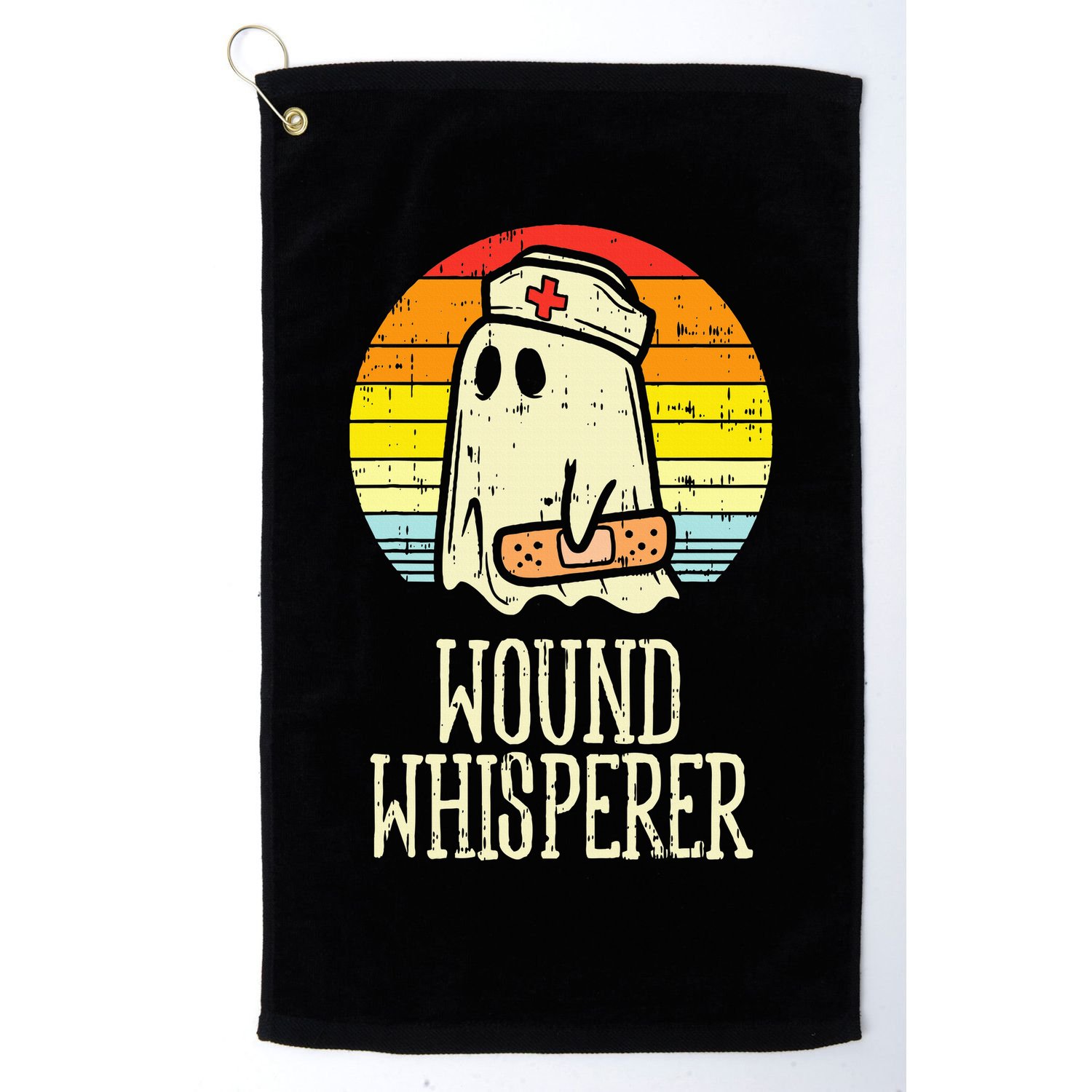Wound Whisperer Ghost Nurse Boo Halloween Nursing RN Golf Towel