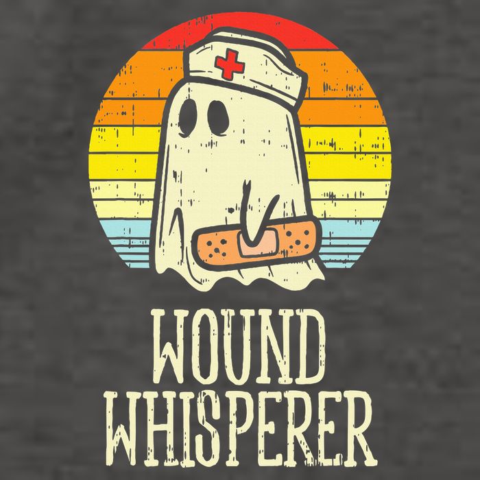 Wound Whisperer Ghost Nurse Boo Halloween Nursing RN Vector Backpack
