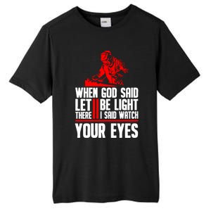 Welding Welder Great Gift Funny Metal Fabricator Welding Gift Tall Fusion ChromaSoft Performance T-Shirt