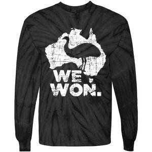 We Won Great Emu War Australian History Emu Lover Tie-Dye Long Sleeve Shirt