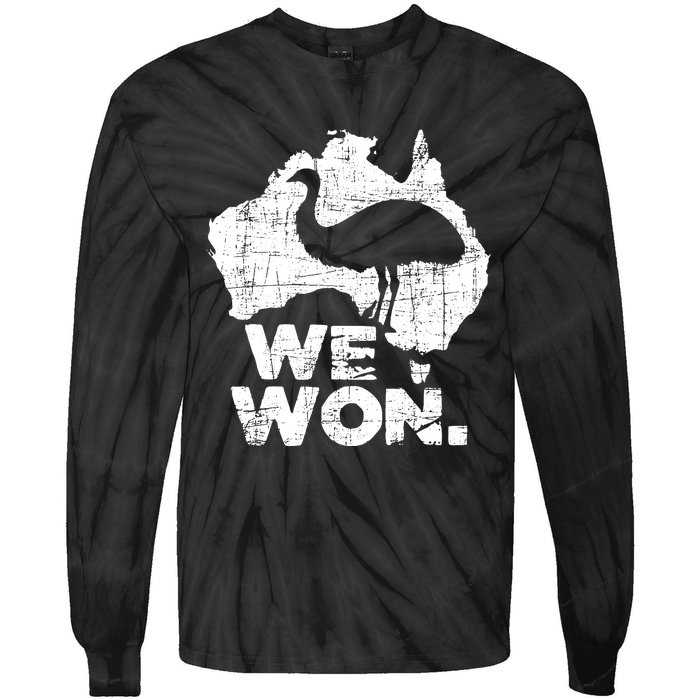 We Won Great Emu War Australian History Emu Lover Tie-Dye Long Sleeve Shirt