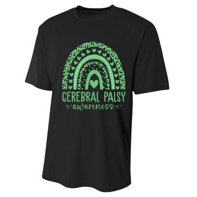 We Wear Green Cerebral Palsy Awareness CP Month Performance Sprint T-Shirt