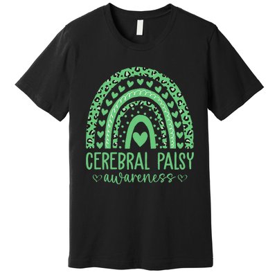 We Wear Green Cerebral Palsy Awareness CP Month Premium T-Shirt