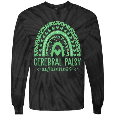 We Wear Green Cerebral Palsy Awareness CP Month Tie-Dye Long Sleeve Shirt