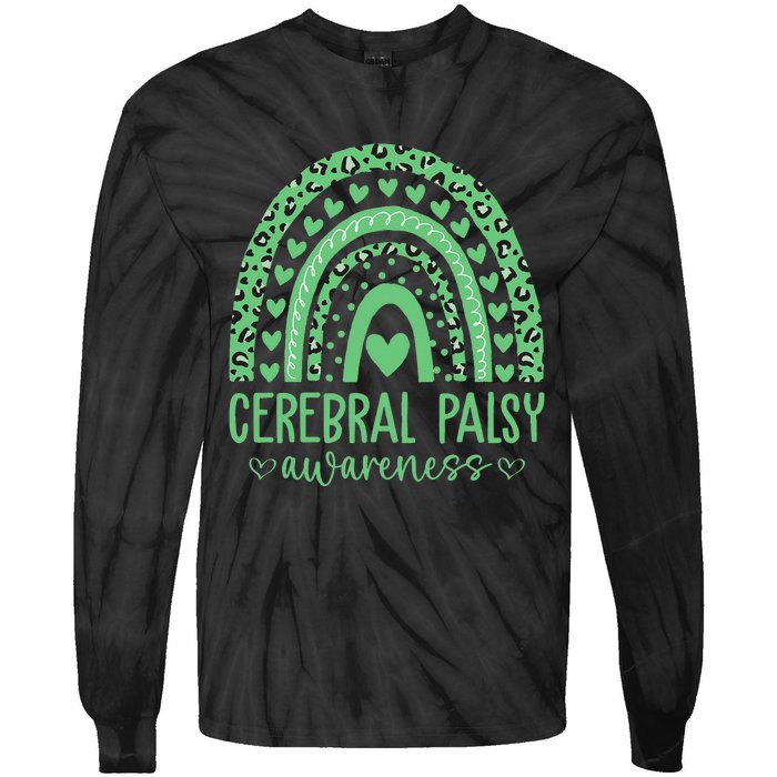 We Wear Green Cerebral Palsy Awareness CP Month Tie-Dye Long Sleeve Shirt