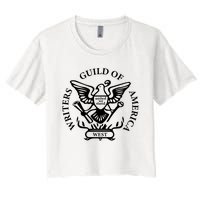 WGA Writers Guild Of America On Strike Anti AI Chatbots Women's Crop Top Tee