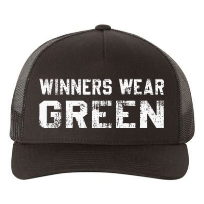 Winners Wear Green Team Spirit Game Competition Color War Yupoong Adult 5-Panel Trucker Hat