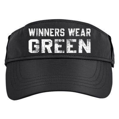 Winners Wear Green Team Spirit Game Competition Color War Adult Drive Performance Visor