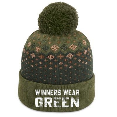 Winners Wear Green Team Spirit Game Competition Color War The Baniff Cuffed Pom Beanie