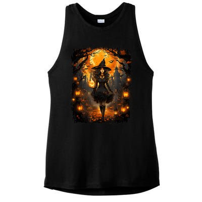 Witchy Woman Girl Halloween Costume Witchcraft Witch Wicca Ladies PosiCharge Tri-Blend Wicking Tank