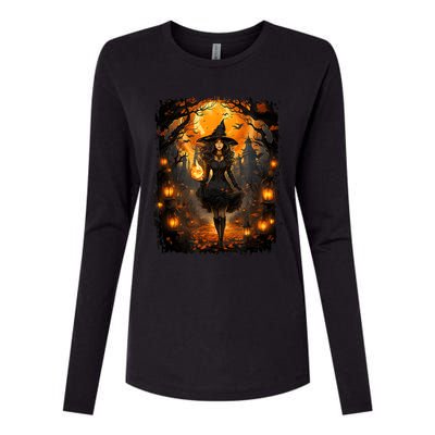 Witchy Woman Girl Halloween Costume Witchcraft Witch Wicca Womens Cotton Relaxed Long Sleeve T-Shirt