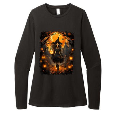 Witchy Woman Girl Halloween Costume Witchcraft Witch Wicca Womens CVC Long Sleeve Shirt