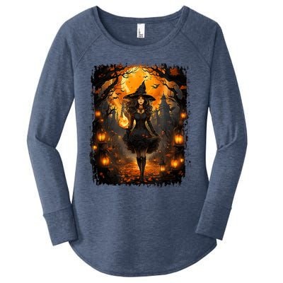 Witchy Woman Girl Halloween Costume Witchcraft Witch Wicca Women's Perfect Tri Tunic Long Sleeve Shirt