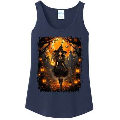 Witchy Woman Girl Halloween Costume Witchcraft Witch Wicca Ladies Essential Tank