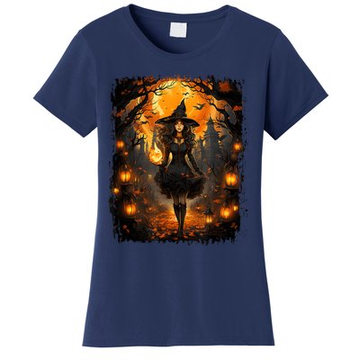 Witchy Woman Girl Halloween Costume Witchcraft Witch Wicca Women's T-Shirt