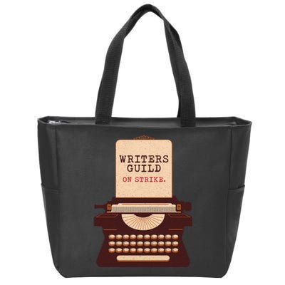 WGA Writers Guild Of America On Strike Anti AI Chatbots Zip Tote Bag