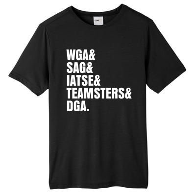 WGA Writers Guild Of America On Strike Anti AI Chatbots Tall Fusion ChromaSoft Performance T-Shirt