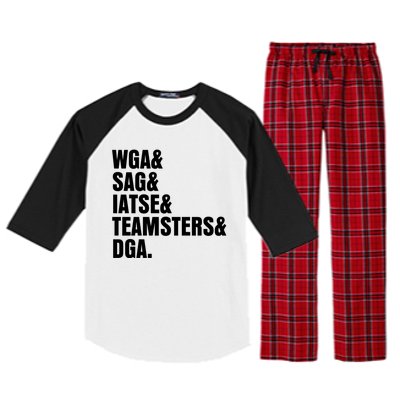 WGA Writers Guild Of America On Strike Anti AI Chatbots Raglan Sleeve Pajama Set