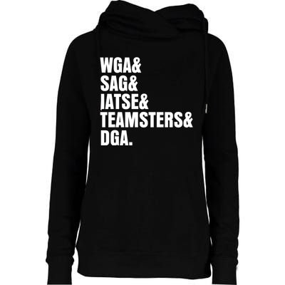 WGA Writers Guild Of America On Strike Anti AI Chatbots Womens Funnel Neck Pullover Hood