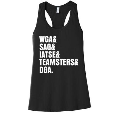 WGA Writers Guild Of America On Strike Anti AI Chatbots Women's Racerback Tank