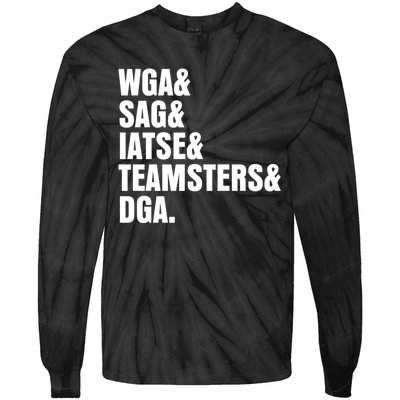 WGA Writers Guild Of America On Strike Anti AI Chatbots Tie-Dye Long Sleeve Shirt