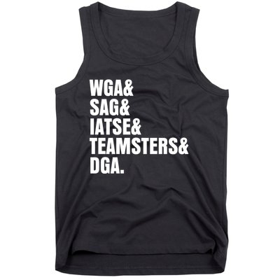 WGA Writers Guild Of America On Strike Anti AI Chatbots Tank Top