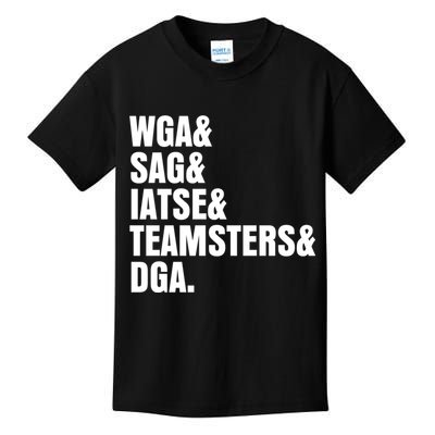 WGA Writers Guild Of America On Strike Anti AI Chatbots Kids T-Shirt