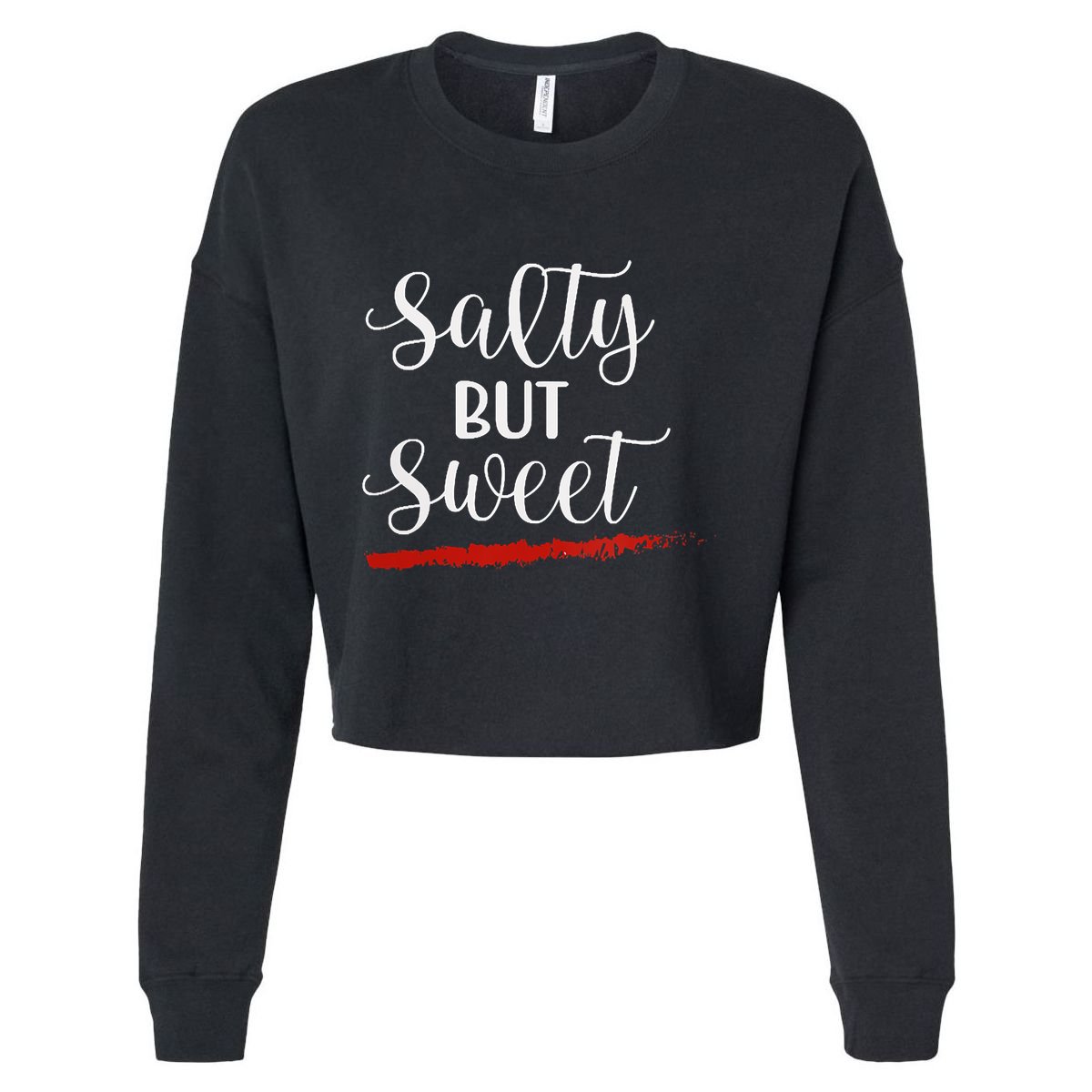 Women Women's Graphic Design Cropped Pullover Crew